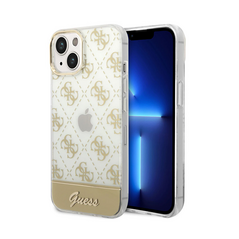 Zastitna maska (futrola) Guess Hc 4G Electro Script - iPhone 14 zlatna (GUHCP14SHG4MHG).