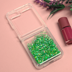 Zastitna maska (futrola) Glitter - Samsung F731B Galaxy Z Flip 5 5G zelena.