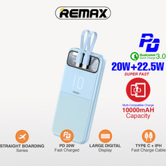 Univerzalna Back Up Baterija prenosiva baterija REMAX Stervui Series RPP-619 PD 20W+ QC 22.5W 10000mAh plavi.