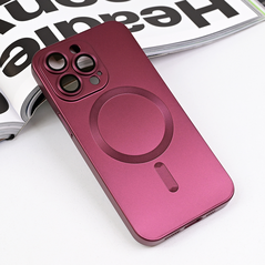 Zastitna maska (futrola) Magsafe Chrome - iPhone 13 Pro bordo.
