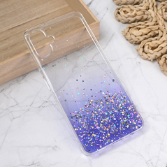 Zastitna silikonska maska (futrola) Glitter - Samsung A065F Galaxy A06 5G ljubicasta.