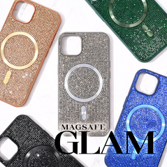 Zastitna maska (futrola) - Magsafe Glam iPhone 15 crna.