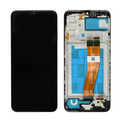 LCD displej (ekran) - Samsung A025/Galaxy A02s (161mm) + touchscreen + okvir crni FULL ORG-SP.