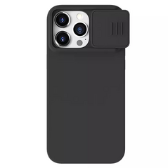Zastitna maska (futrola) Nillkin CamShield Silky - iPhone 15 Pro 6.1 crna.