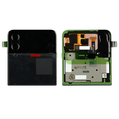 Prednji LCD displej (ekran) - Samsung F721/Galaxy Z Flip 4 + touch screen + okvir crni Service Pack ORG/GH97-27947A.