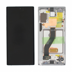 LCD displej (ekran) - Samsung N970F/Galaxy Note 10 + touchscreen + okvir Aura beli (white) Service Pack ORG/GH82-20817B.