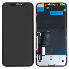 LCD displej (ekran) - Iphone XR + touchscreen crni LTPS-TFT LCD TDDI-Incell (JK).