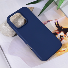 Zastitna maska (futrola) Teracell Soft Velvet - iPhone 16 Pro tamno plava.