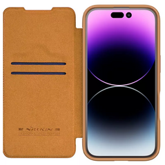 Zastitna maska (futrola) Nillkin Qin Prop - iPhone 16 6.1 braon.