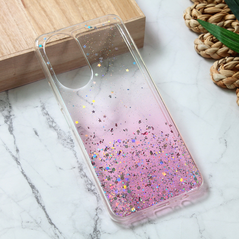 Zastitna silikonska maska (futrola) Glitter - Huawei Honor X7 roze.