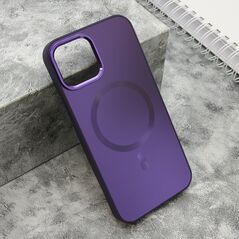Zastitna maska (futrola) COLOR METAL MagSafe - iPhone 12 ljubicasta (MS).