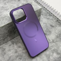 Zastitna maska (futrola) COLOR METAL MagSafe - iPhone 15 Pro Max (6.7) ljubicasta (MS).