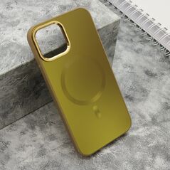 Zastitna maska (futrola) COLOR METAL MagSafe - iPhone 12/12 Pro (6.1) zlatna (MS).