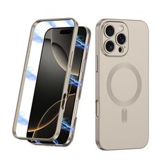 Zastitna maska (futrola) 360 COLOR MagSafe - iPhone 16 Pro (6.3) titanijum (GKK case) (MS).