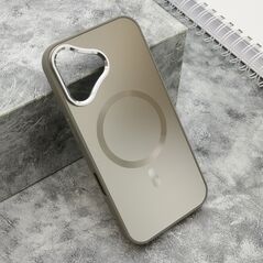 Zastitna maska (futrola) COLOR METAL MagSafe - iPhone 16 (6.1) srebrna (MS).