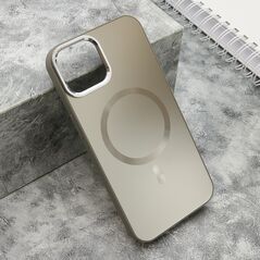 Zastitna maska (futrola) COLOR METAL MagSafe - iPhone 14 (6.1) srebrna (MS).