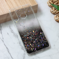 Zastitna silikonska maska (futrola) Glitter - Huawei P30 Lite crna.