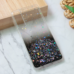 Zastitna silikonska maska (futrola) Glitter - Samsung G991 Galaxy S21 crna.
