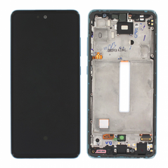 LCD displej (ekran) - Samsung A525/Galaxy A52 2021 + touchscreen + okvir Blue Service Pack ORG/GH82-25524B.