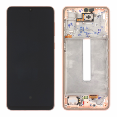 LCD displej (ekran) - Samsung A336/Galaxy A33 5G + touchscreen + okvir Awesome Pech/Gold Service Pack ORG/GH82-28143D.
