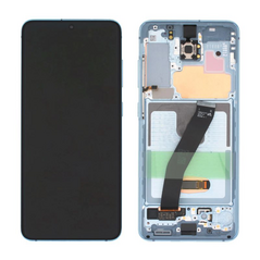 LCD displej (ekran) - Samsung G980F Galaxy S20 + touchscreen + okvir Blue (no front cam) Service Pack ORG/GH82-31432D.