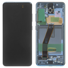 LCD displej (ekran) - Samsung G980/Galaxy S20 + touch sreen + okvir Blue Service Pack ORG/GH82-22131D.