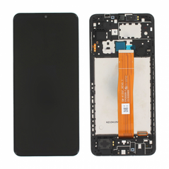 LCD displej (ekran) - Samsung A125 Galaxy A12 + touchscreen + okvir crni Service Pack ORG/GH82-24490A.