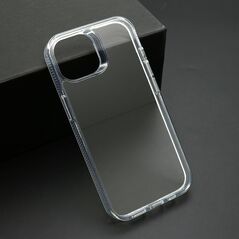 Zastitna maska (futrola) COLOR okvir za iPhone 15 srebrna (providna) (MS).