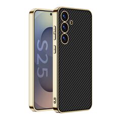Zastitna maska (futrola) S GOLD LINE - Samsung S931 Galaxy S25 5G karbon (GKK case) (MS).