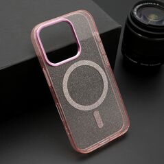 Zastitna maska (futrola) SPARKLING MagSafe - iphone 16 (6.1) roze (MS).