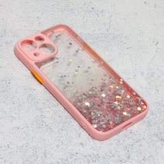 Zastitna maska (futrola) okvir Glitter - iPhone 13 Mini roze.