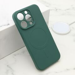 Zastitna maska (futrola) VELVET TOUCH MagSafe - iPhone 14 Pro (6.1) tamno zelena (MS).