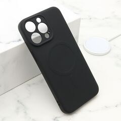 Zastitna maska (futrola) VELVET TOUCH MagSafe - iPhone 15 Pro Max (6.7) crna (MS).