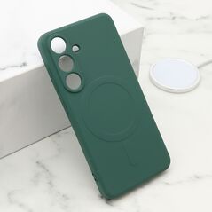 Zastitna maska (futrola) VELVET TOUCH MagSafe - Samsung S931 Galaxy S25 5G tamno zelena (MS).