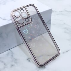 Zastitna maska (futrola) Heart IMD - iPhone 14 Pro Max 6.7 roze (MS).