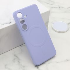 Zastitna maska (futrola) VELVET TOUCH MagSafe - Samsung S931 Galaxy S25 5G ljubicasta (MS).