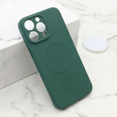 Zastitna maska (futrola) VELVET TOUCH MagSafe - iPhone 14 Pro Max (6.7) tamno zelena (MS).