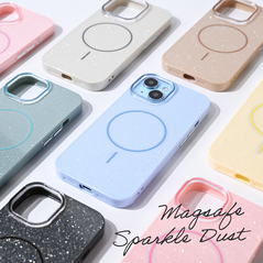 Zastitna maska (futrola) Magsafe Sparkle Dust - iPhone 15 6.1 zelena.