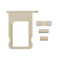 Drc SIM kartice+set bocnih dugmica - Iphone 5S ZLATNI(volume+on/off+silent).