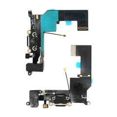 Flet kabal (kabl) - iPhone SE sa konektorom punjenja CRNI+handsfree+mikrofon SMRW OEM.