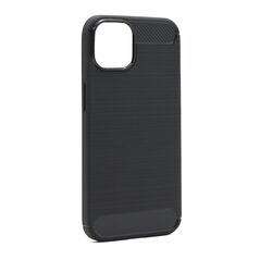 Zastitna silikonska maska (futrola) BRUSHED - iPhone 13 (6.1) crna (MS).