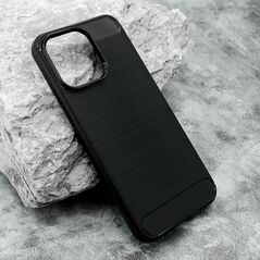 Zastitna silikonska maska (futrola) BRUSHED - iPhone 15 Pro Max (6.7) crna (MS).