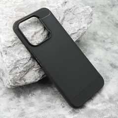 Zastitna silikonska maska (futrola) BRUSHED - Huawei Honor X8b crna (MS).