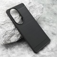 Zastitna silikonska maska (futrola) BRUSHED - Huawei Honor 90 crna (MS).