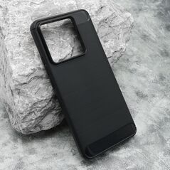 Zastitna silikonska maska (futrola) BRUSHED - Xiaomi 13T/13T pro crna (MS).