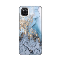 Zastitna silikonska maska (futrola) PRINT - Samsung A125F Galaxy A12 Blue Gold Marble.