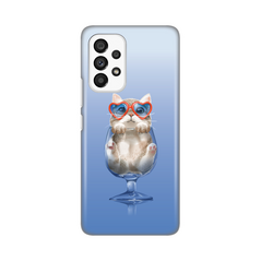 Zastitna silikonska maska (futrola) PRINT - Samsung A536 Galaxy A53 5G Funny Cat.
