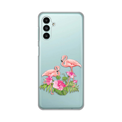 Zastitna ultra tanka (skin) maska / futrola PRINT - Samsung A136 Galaxy A13 5G/A047 Galaxy A04s Flamingo.