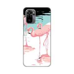Zastitna silikonska maska (futrola) PRINT - Xiaomi Redmi Note 10 4G/10s Pink Flamingos.