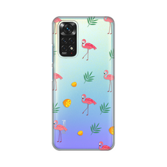 Zastitna ultra tanka (skin) maska / futrola PRINT - Xiaomi Redmi Note 11/Redmi Note 11s Flamingos.